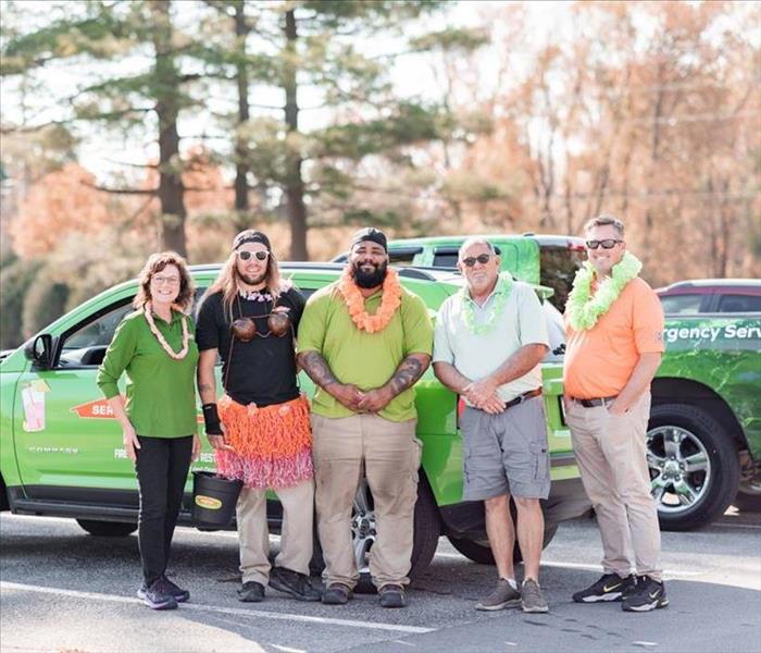 Employees ready for parade